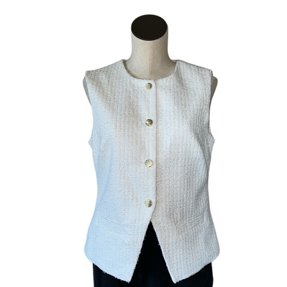 NWT Nanette Nanette Lepore Vest In Color Brillant White Medium - Picture 8 of 9